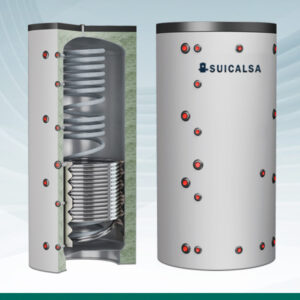 ECO-COMBI 2    DEPOSITO INERCIA CON PRODUCCION DE ACS INSTANTANEA MAS  SERPENTIN DE APOYO de 500 a 2000 L.