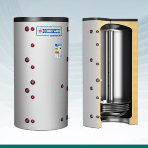 PF2E  DEPOSITO DE INERCIA 3 BAR CON SERPENTIN Y ESTRATIFICACION de 500 a 2000 L.